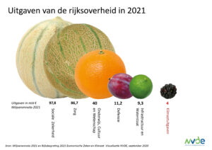 infographic die de verschillende posten in perspectief plaatst